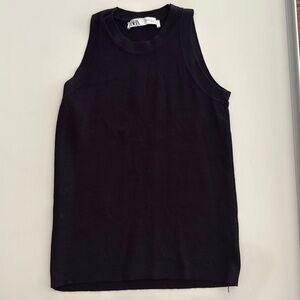Zara High Neck Sleeveless Top